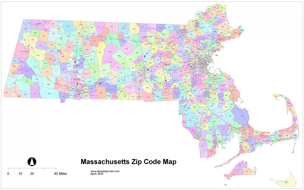 pašto kodas žemėlapis Boston
