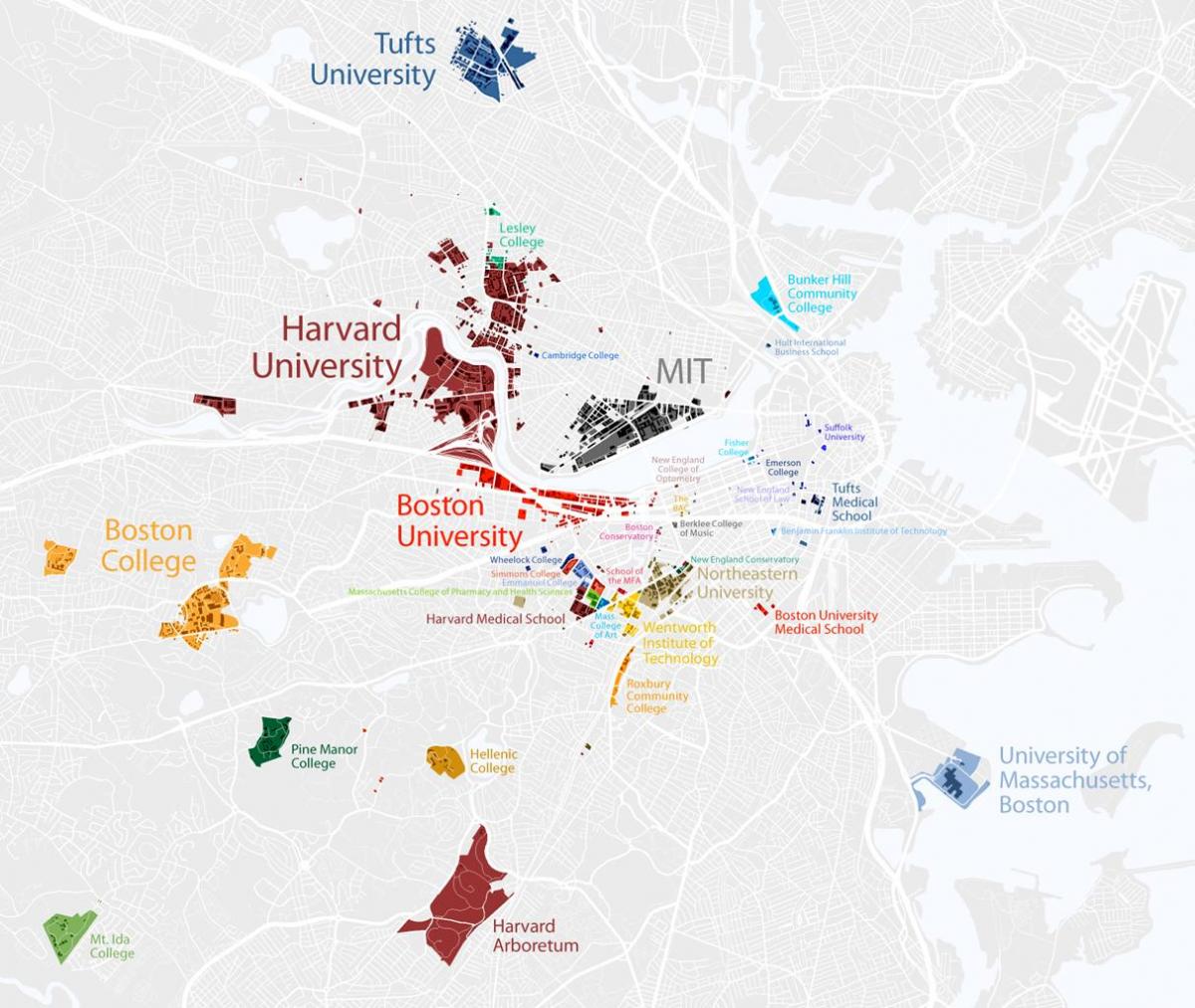 žemėlapis iš Bostono universiteto