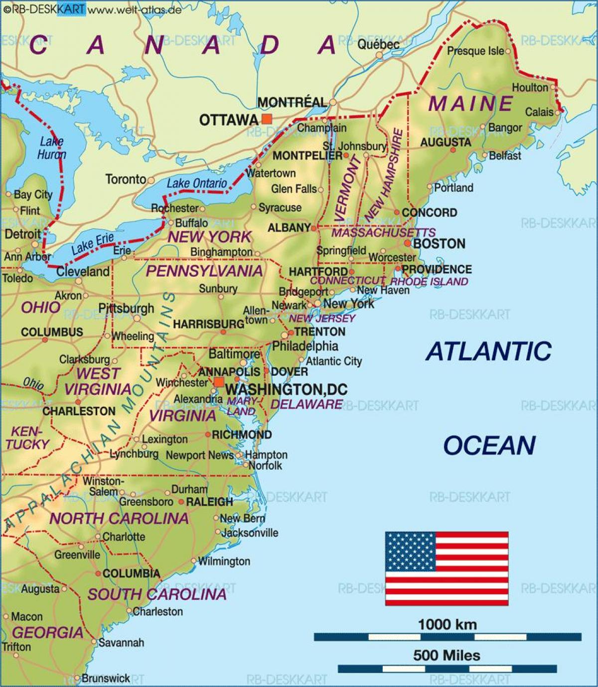 Bostono ant jav žemėlapio