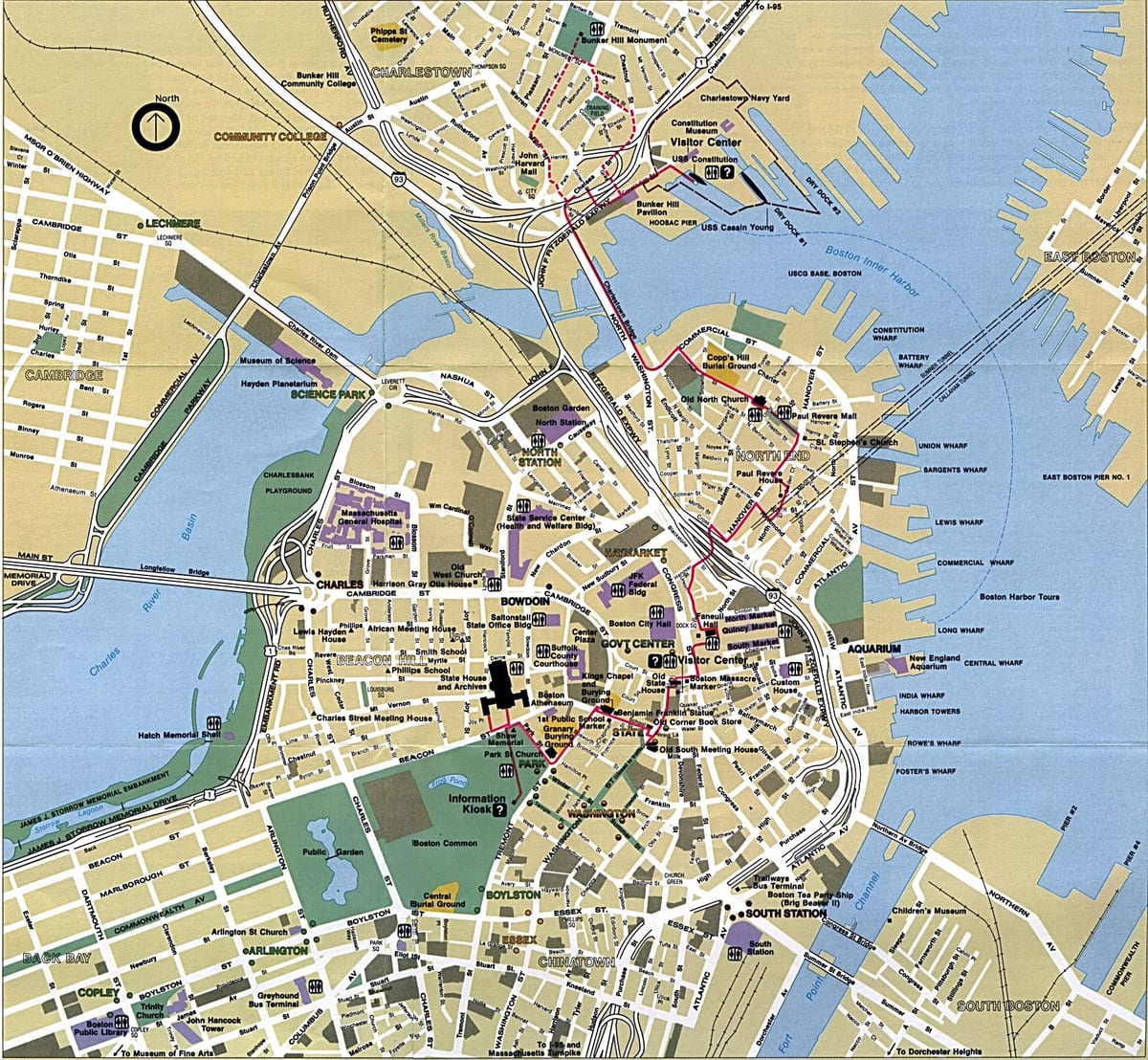 Bostono miesto žemėlapis