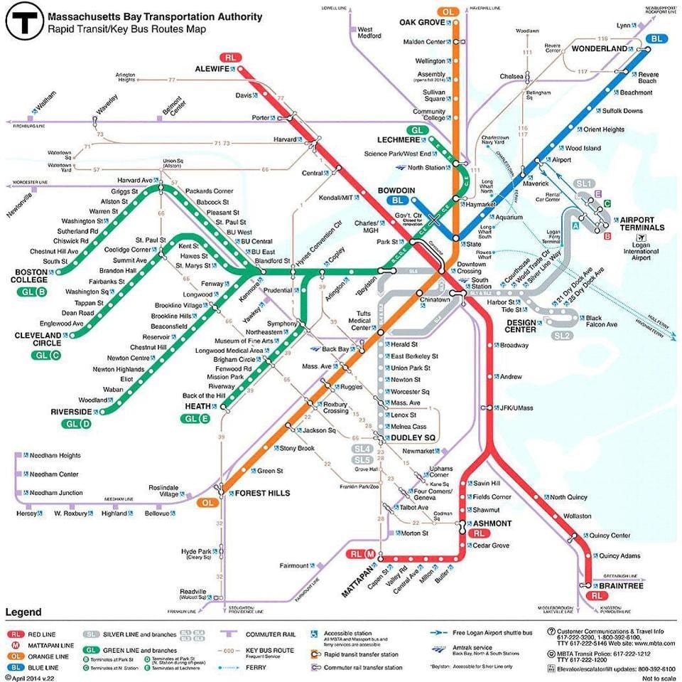 žemėlapis MBTA