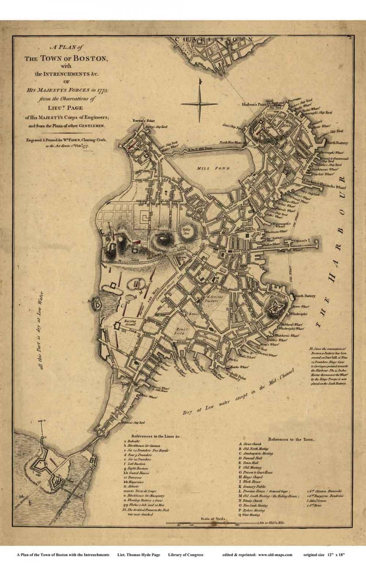 žemėlapis istorinis Boston