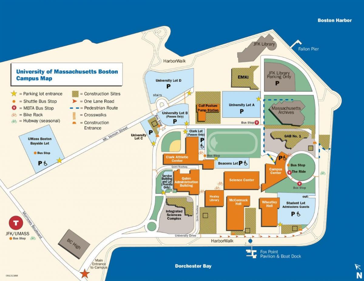 umass Bostono campus žemėlapis