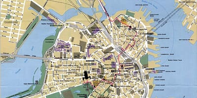 Bostono miesto žemėlapis