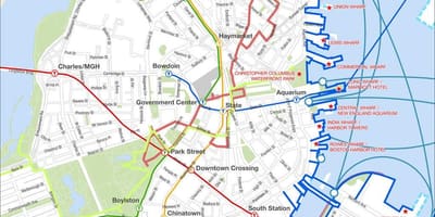 Bostono ekskursija žemėlapyje