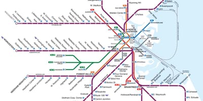 Bostono traukinių stotis map