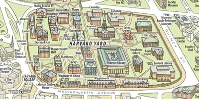 Žemėlapis iš Harvardo universiteto