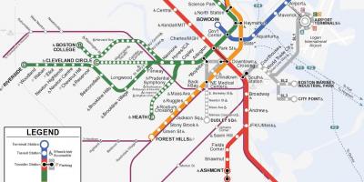 Oranžinė linija Bostono žemėlapyje