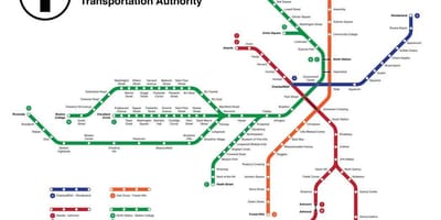 Metro Bostono žemėlapyje