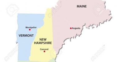 Žemėlapis Naujosios Anglijos narių