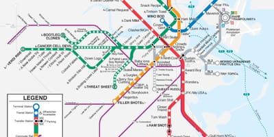 Žemėlapis t žemėlapis Boston