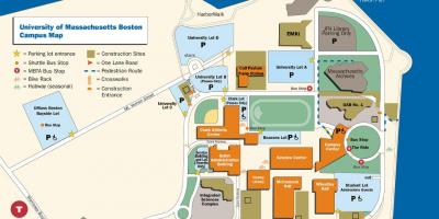 Umass Bostono campus žemėlapis